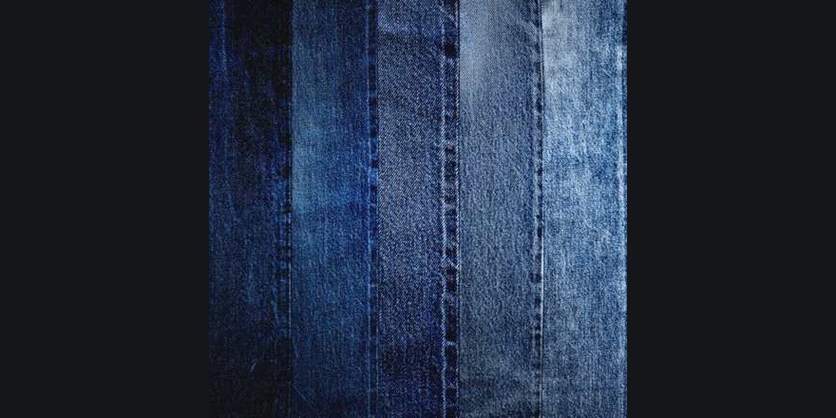 Official blue single cover featuring vertical strips of blue denim