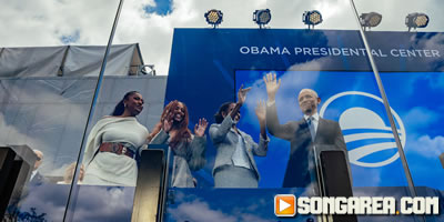 obama presidential center grand opening draws stars