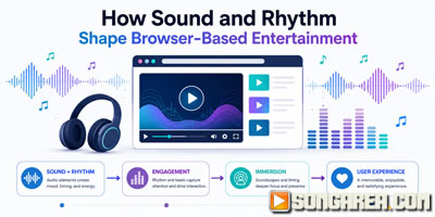 how sound and rhythm shape browser-based entertainment